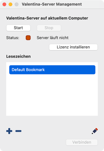Stoppe Valentina Server