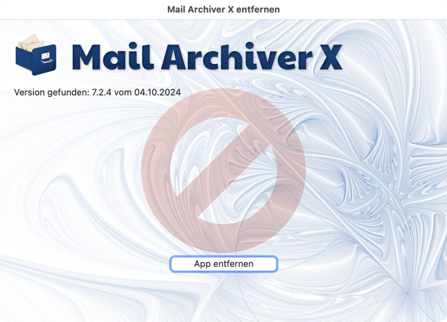 Deinstallationsprogramm gestartet