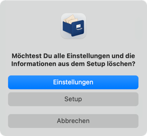 Einstellungen löschen
