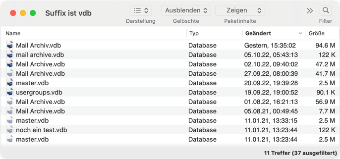 Search result in Find Any File