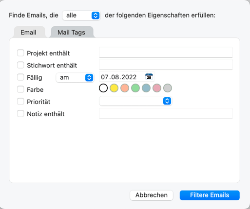 Filter Mailboxen