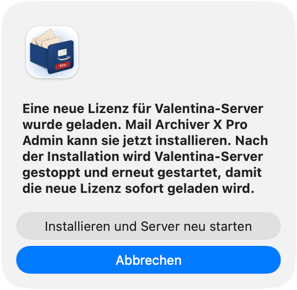 Neue Lizenz ist verfügbar