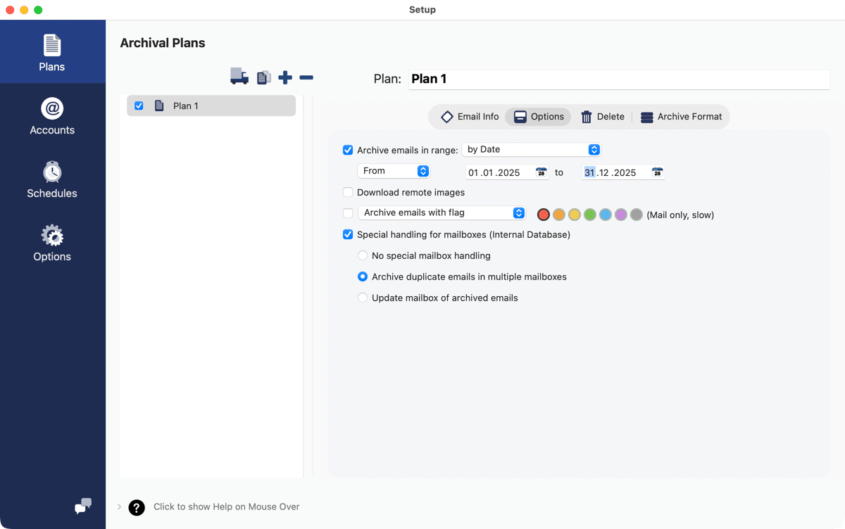 Archive by day or date
