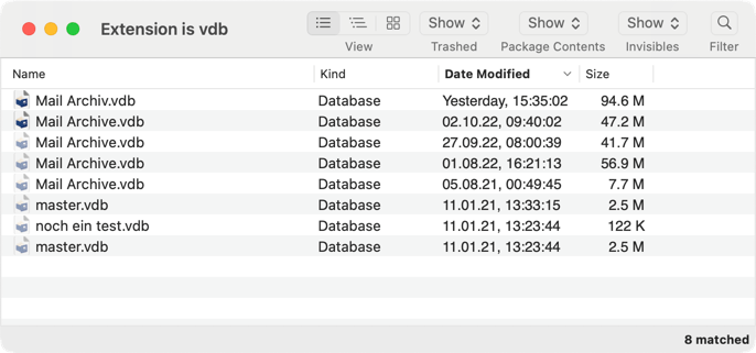 Search result in Find Any File