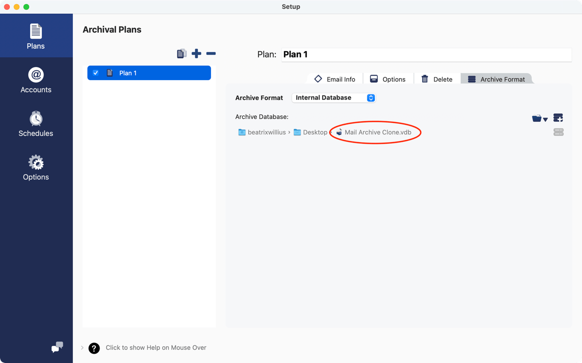 Change Setup to new archive