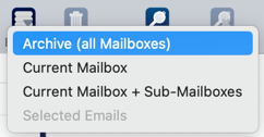 Export all mailboxes in toolbar