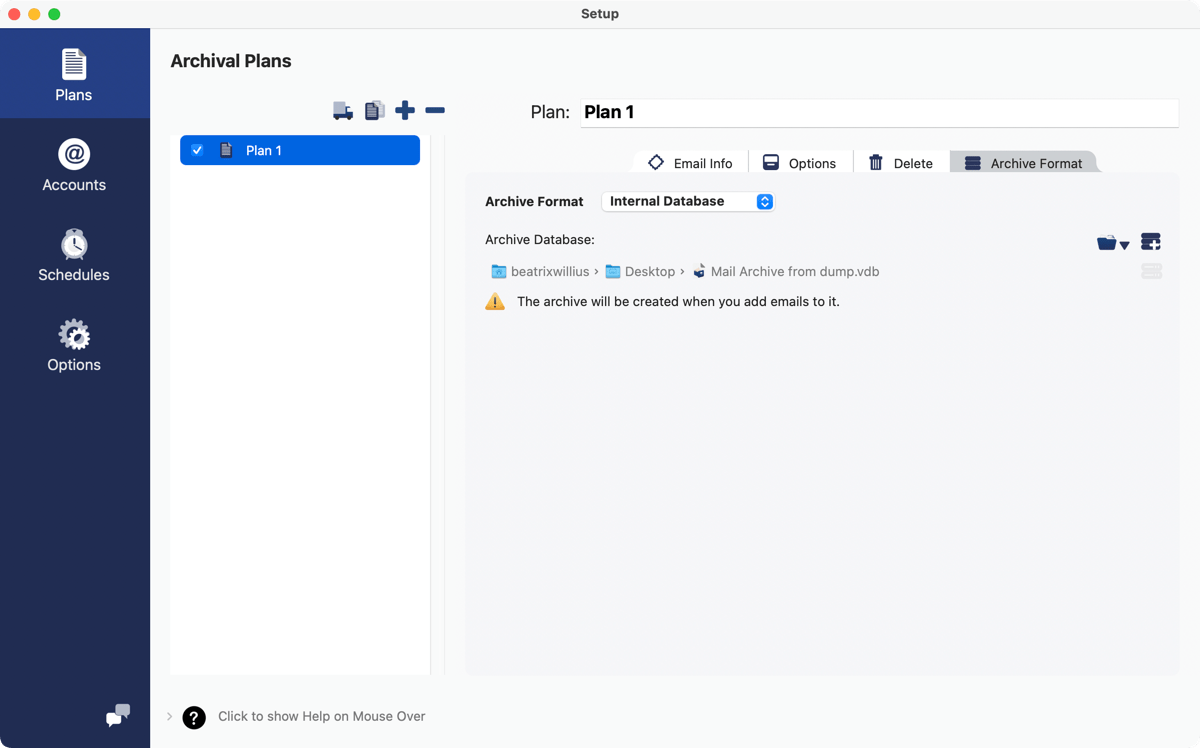 New db for importing from mbox