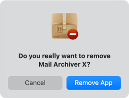 Confirm uninstallation